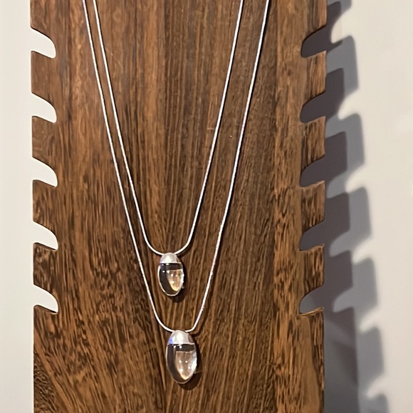 3/$18 Liz Claiborne Layered Silver With Clear Pendants- New - Lot 662 - Picture 2 of 6